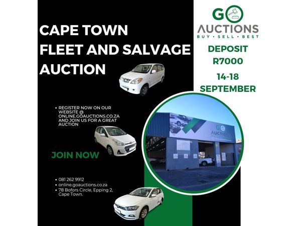Online Fleet and Salvage Auction Cape Town14Sep-18